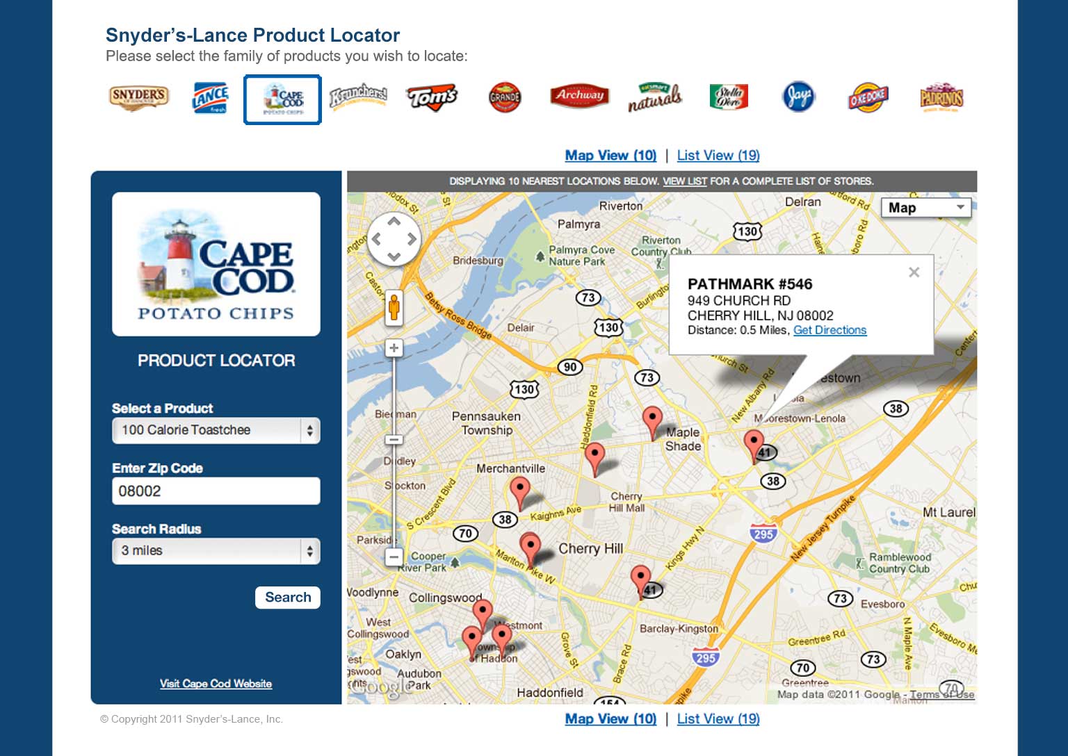 Snyder’s-Lance Product Locator